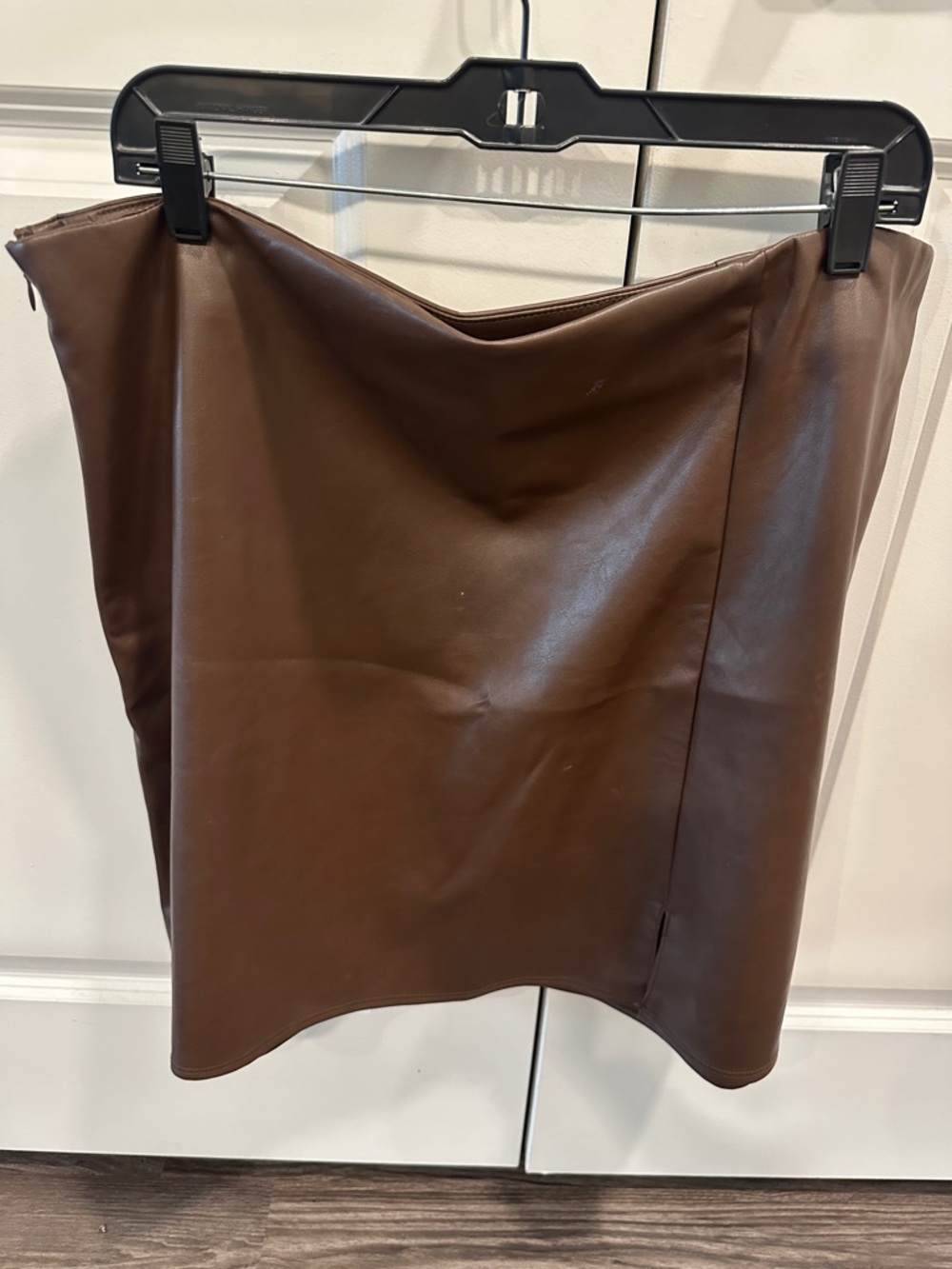 Faux Leather Brown Mini Skirt-Old Navy